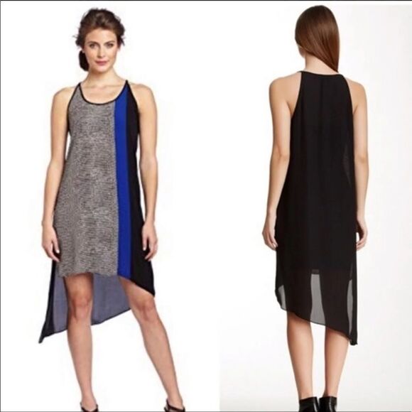 BCBGMAXAZRIA Light Pearl Cici Asymmetrical Dress XS - Picture 1 of 7